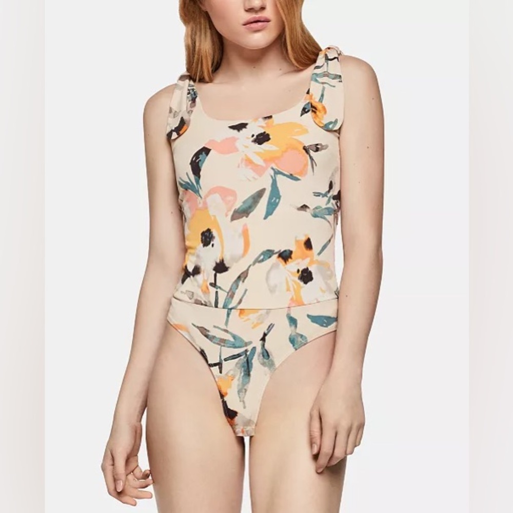 Bcbgeneration Florql Print Bodysuit Size Small NWOT